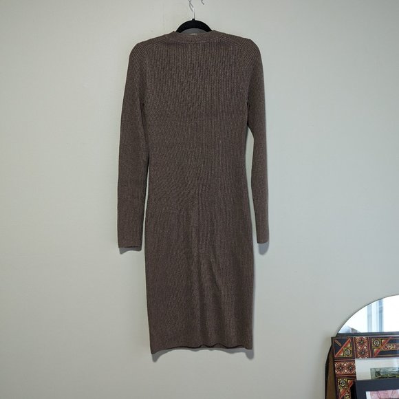 Gap CashSoft Rib Mini Sweater Dress in Brown - Picture 2 of 6